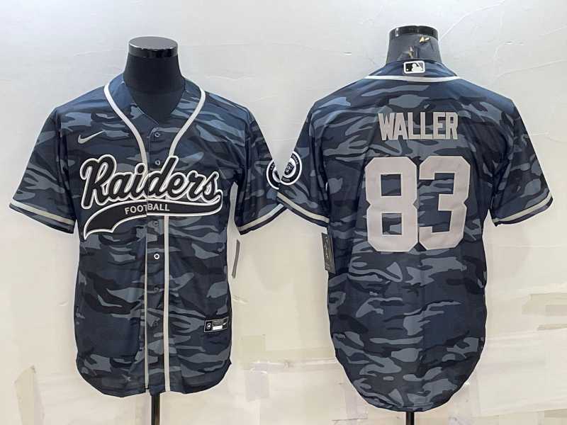 Men's Las Vegas Raiders #83 Darren Waller Grey Camo With Patch Cool Base Stitched Baseball Jersey,We sell and wholesale Men's Las Vegas Raiders #83 Darren Waller Grey Camo With Patch Cool Base Stitched Baseball Jersey on line form chian!
